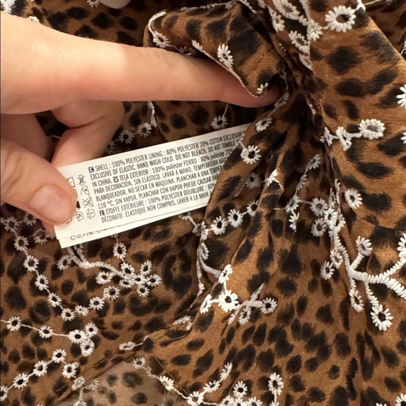 NWT Free the roses leopard print peplum top - Picture 6 of 6